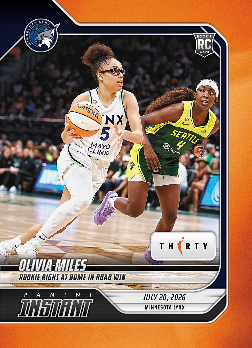 Detailed Image of Olivia Miles - 2026 Panini Instant WNBA #255 - 30th Anniversary /30