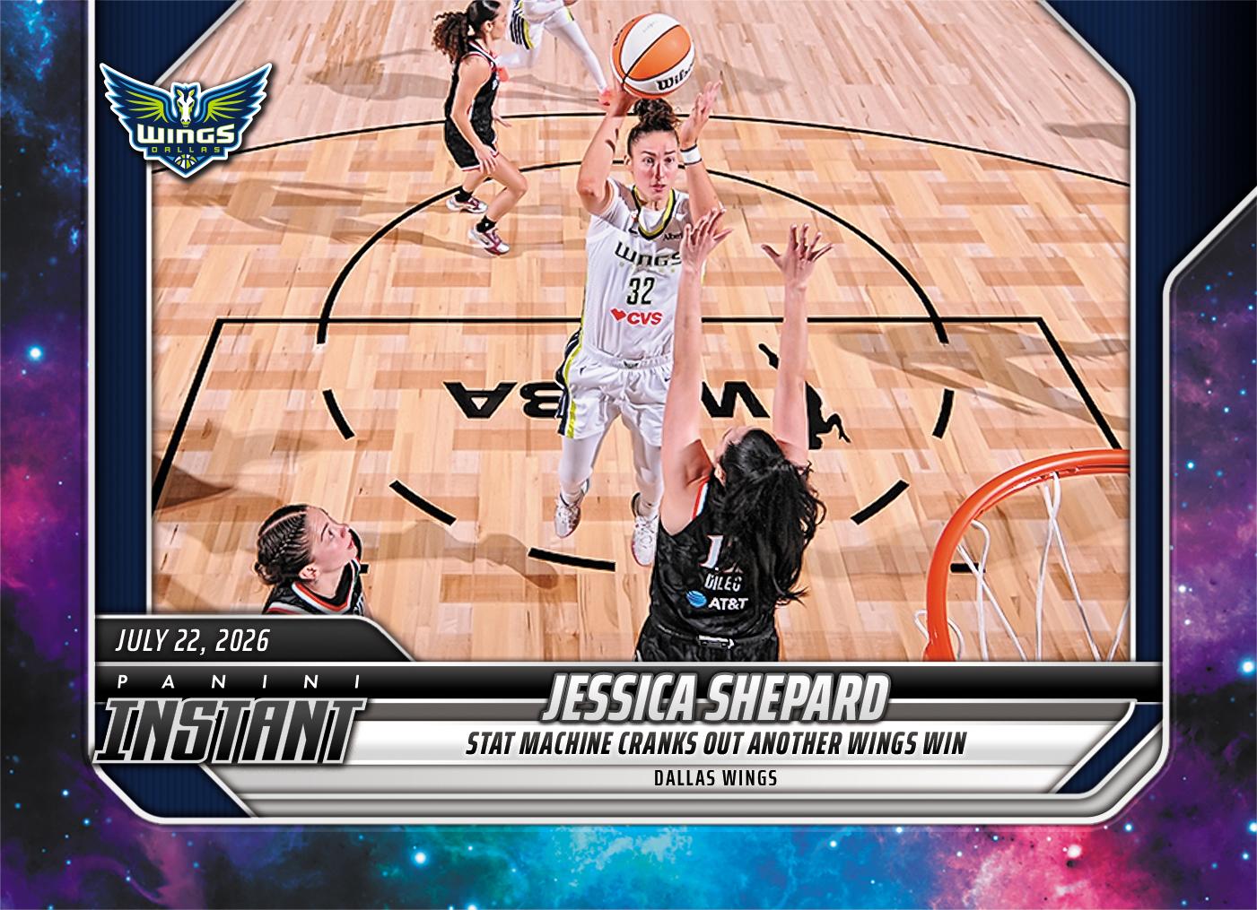 Detailed Image of Jessica Shepard - 2026 Panini Instant WNBA #261 - Galaxy 1/1