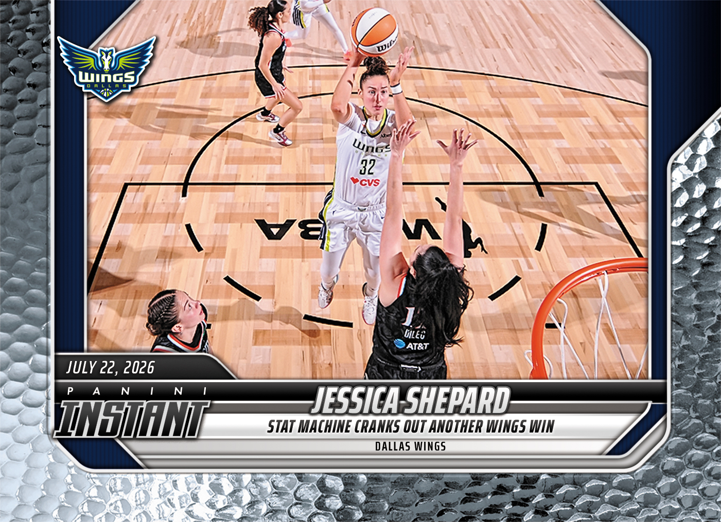 Detailed Image of Jessica Shepard - 2026 Panini Instant WNBA #261 - Metallic /5