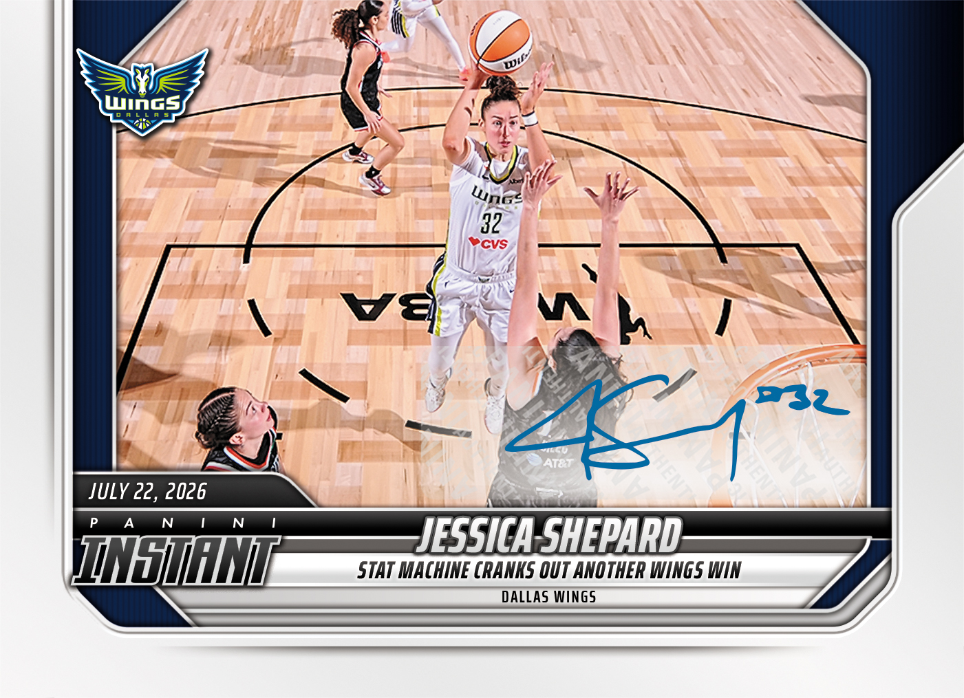 Detailed Image of Jessica Shepard - 2026 Panini Instant WNBA #261 - Base /99 Auto
