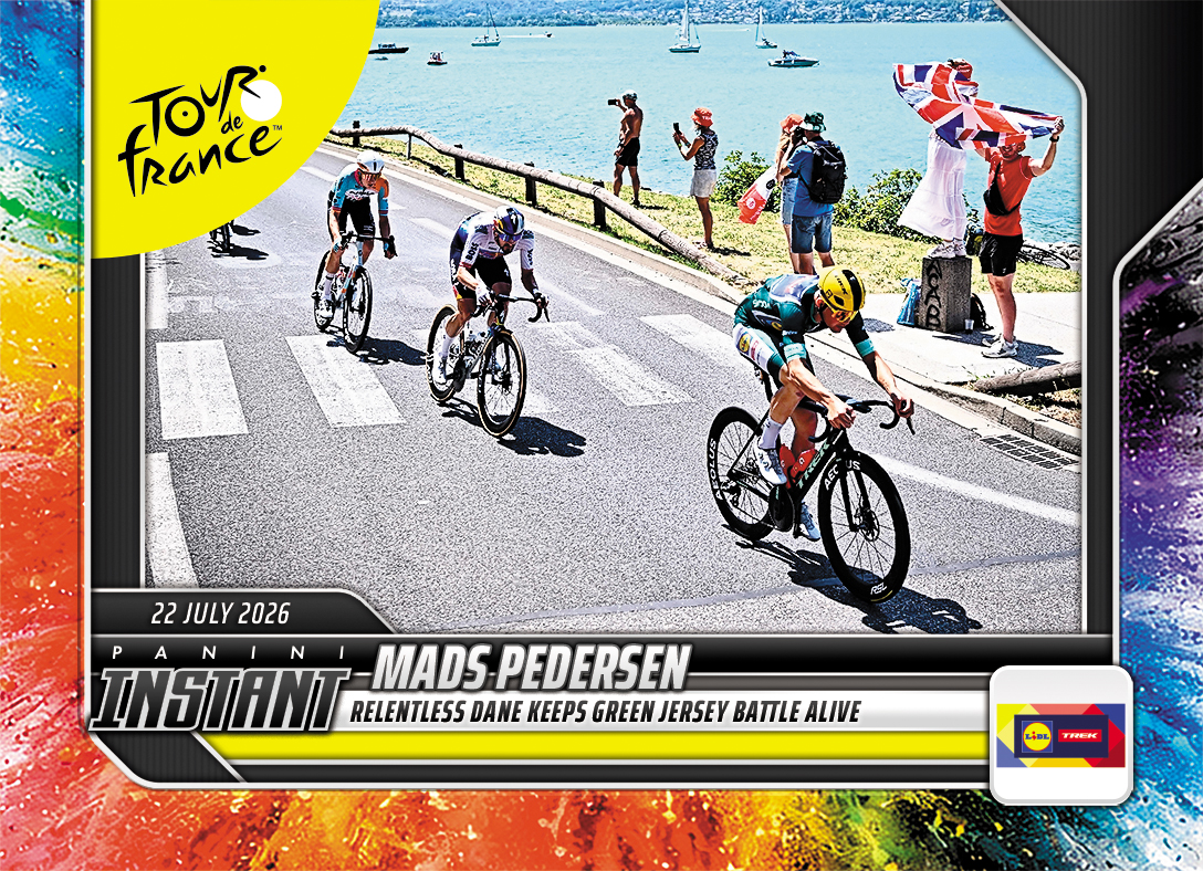 Detailed Image of Mads Pederson - 2026 Panini Instant Tour de France #55 - Color Blast /5