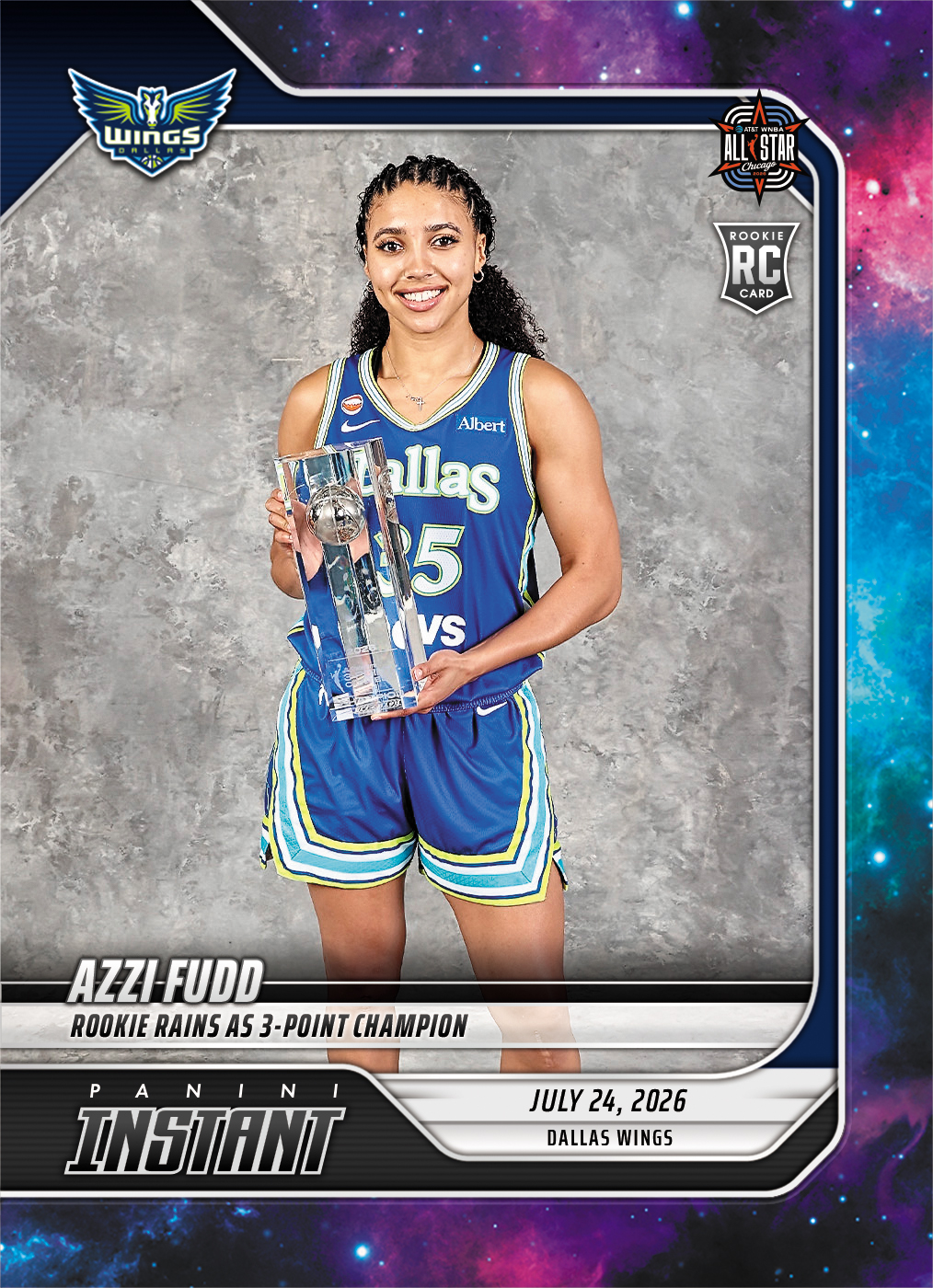 Product image 1 for - Azzi Fudd - 2026 Panini Instant WNBA #262 - Galaxy 1/1