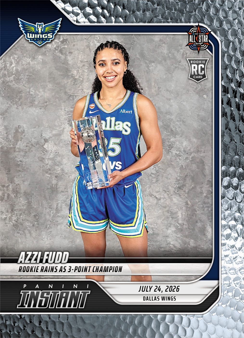 Detailed Image of Azzi Fudd - 2026 Panini Instant WNBA #262 - Metallic /5