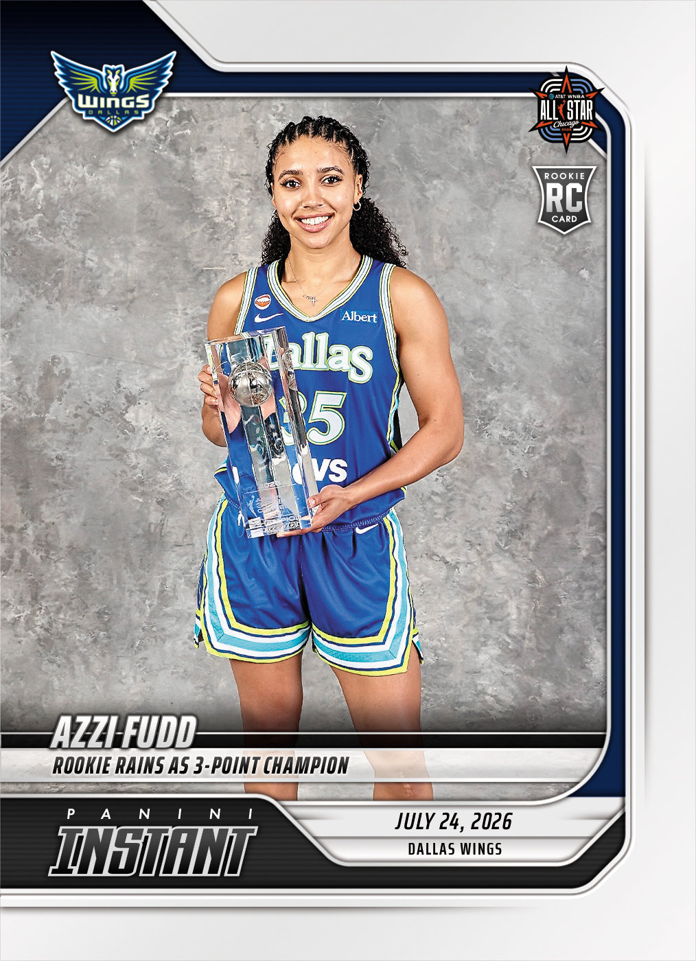 Detailed Image of Azzi Fudd - 2026 Panini Instant WNBA #262 - Base Card