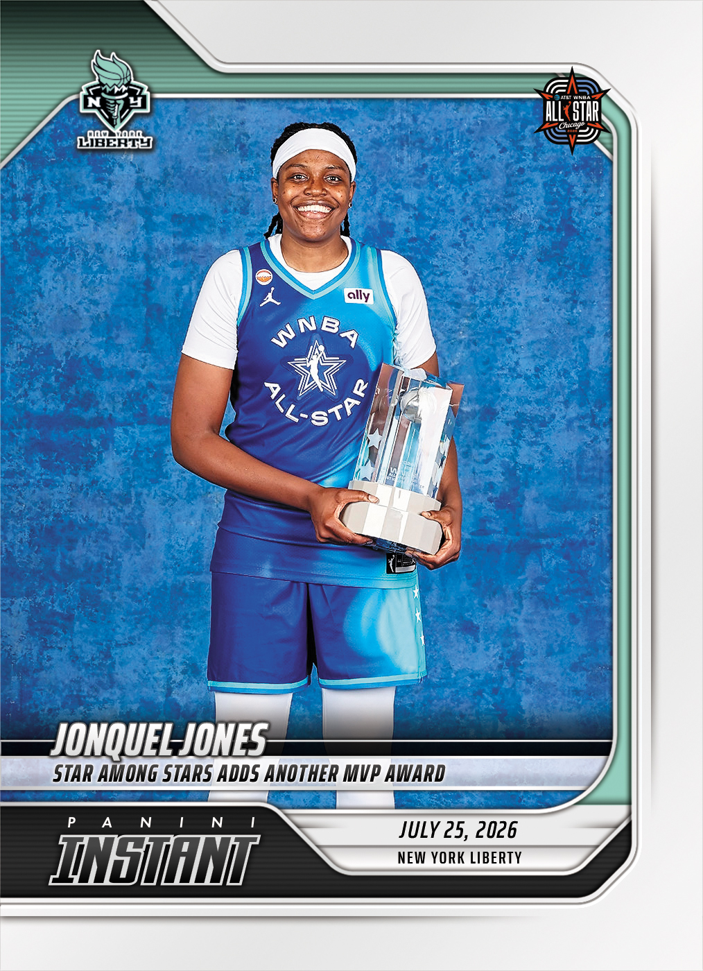 Detailed Image of Jonquel Jones - 2026 Panini Instant WNBA #264 - Base Card 5-pack