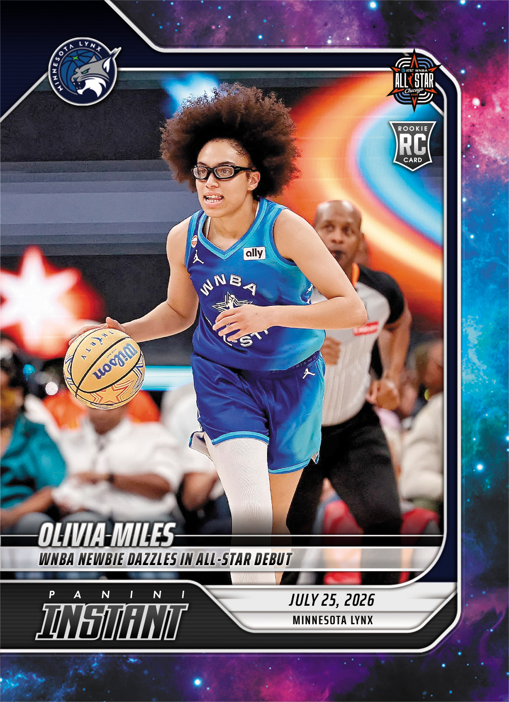 Detailed Image of Olivia Miles - 2026 Panini Instant WNBA #266 - Galaxy 1/1