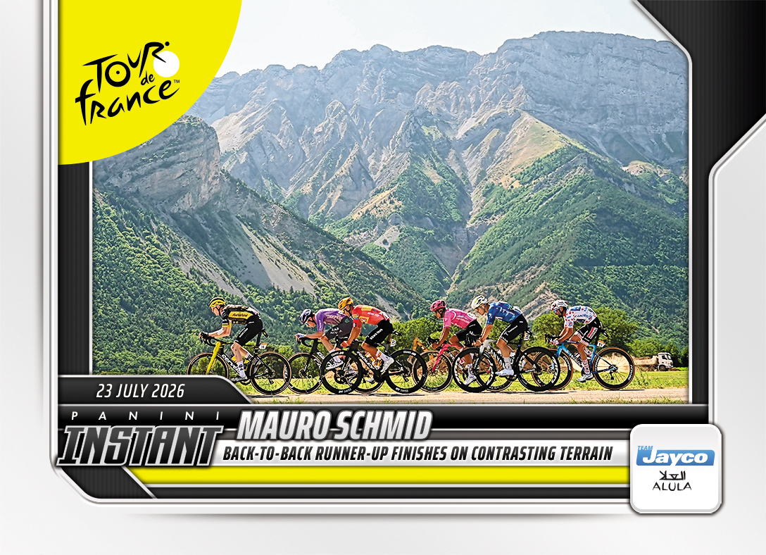 Detailed Image of Mauro Schmid - 2026 Panini Instant Tour de France #58 - Base Card 10-pack