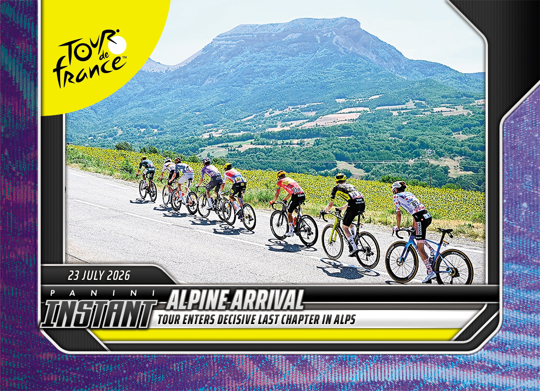 Detailed Image of Alpine Arrival - 2026 Panini Instant Tour de France #59 - Diamond Dust 1/1