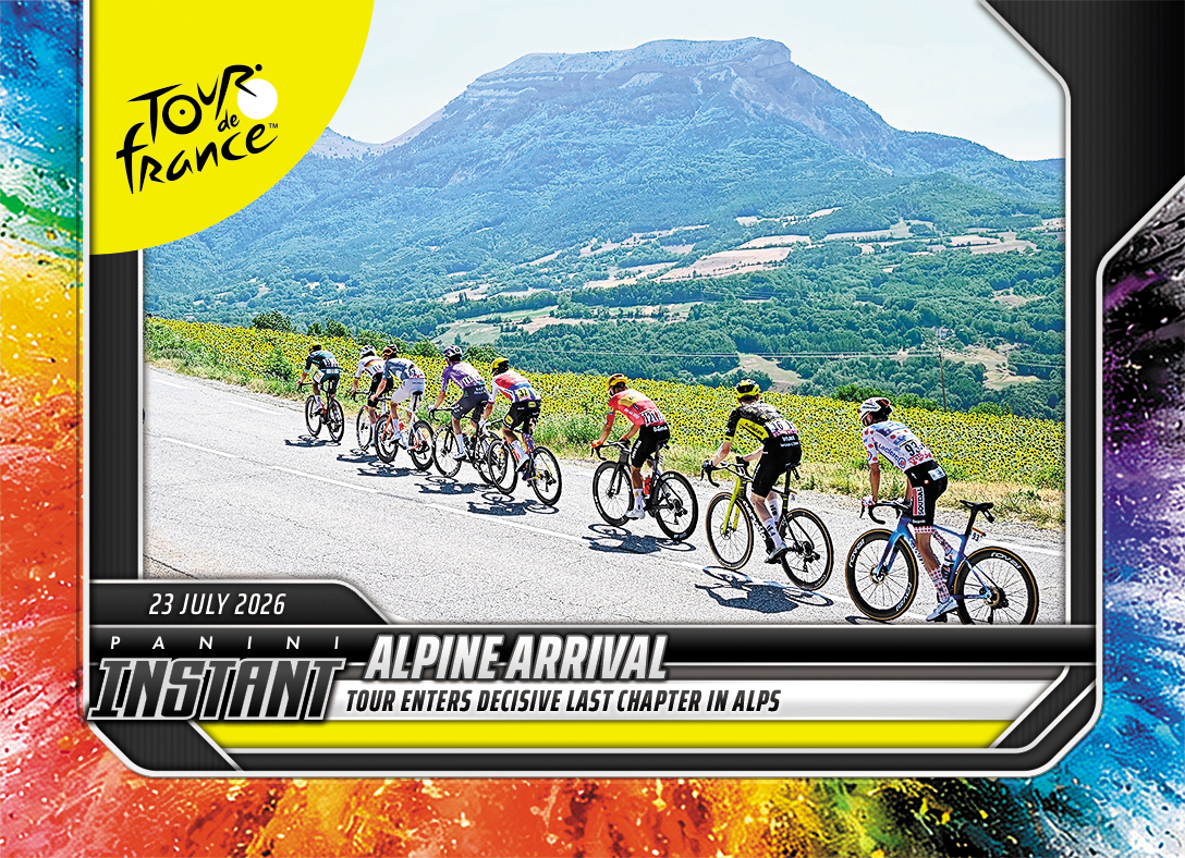 Detailed Image of Alpine Arrival - 2026 Panini Instant Tour de France #59 - Color Blast /5