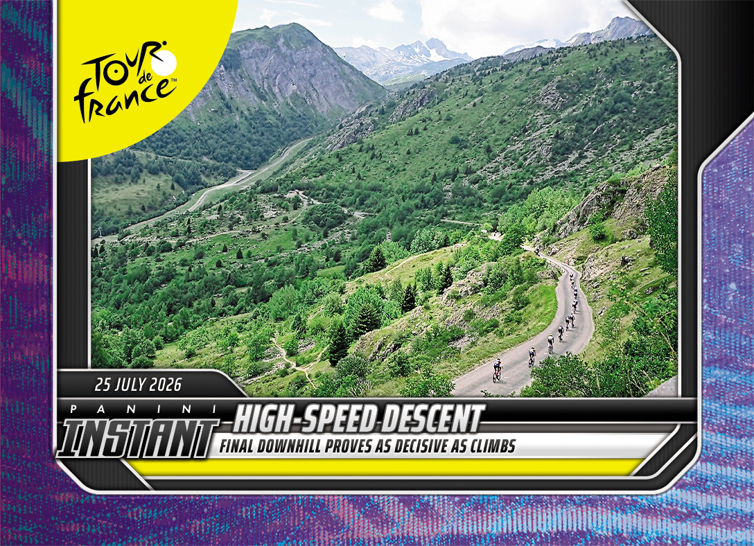 Detailed Image of High-Speed Descent - 2026 Panini Instant Tour de France #65 - Diamond Dust 1/1
