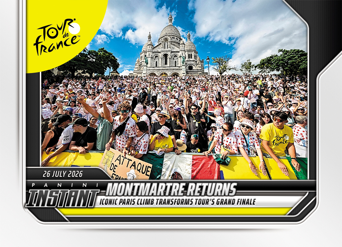 Detailed Image of Montmartre Returns - 2026 Panini Instant Tour de France #68 - Base Card 25-pack
