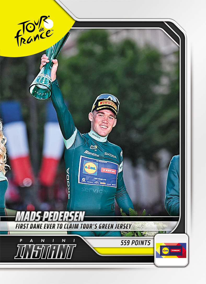 Detailed Image of Mads Pederson - 2026 Panini Instant Tour de France #70 - Base Card 25-pack