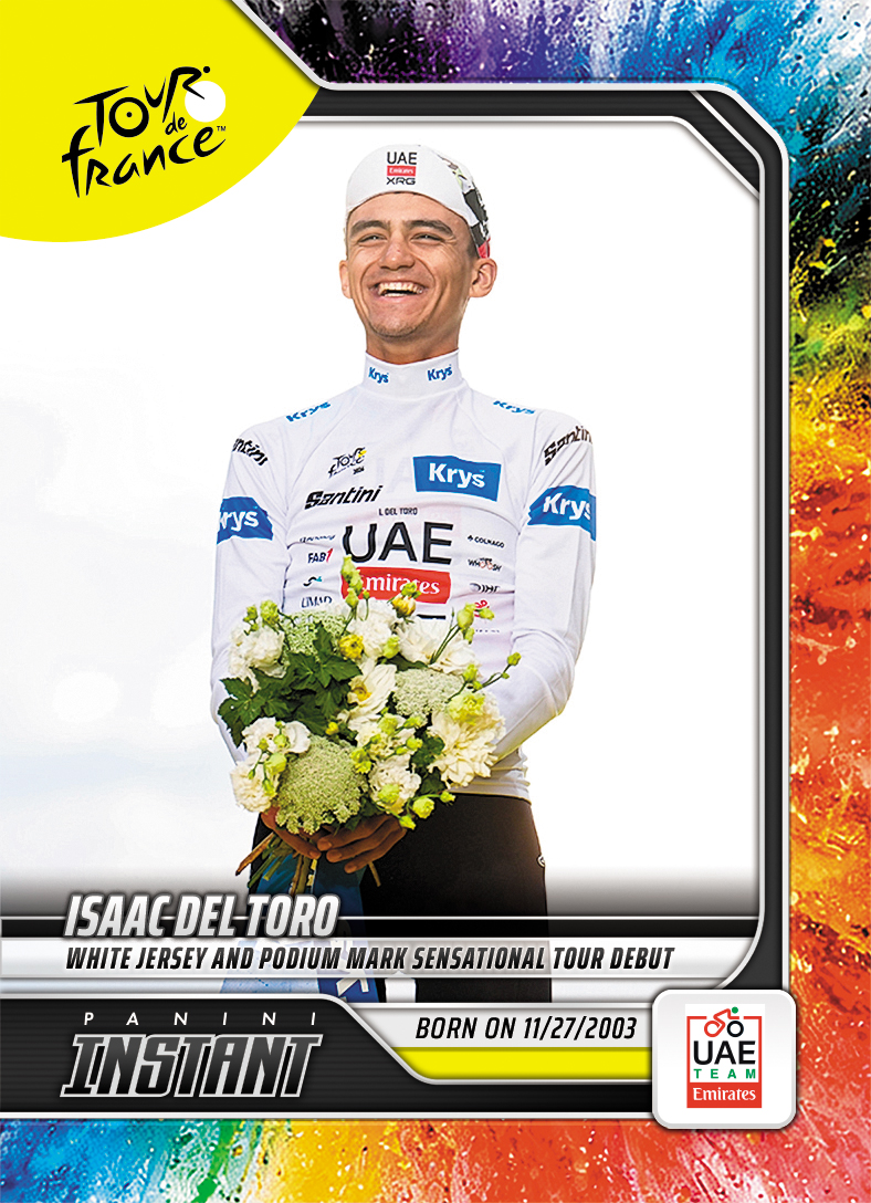 Detailed Image of Isaac del Toro - 2026 Panini Instant Tour de France #72 - Color Blast /5