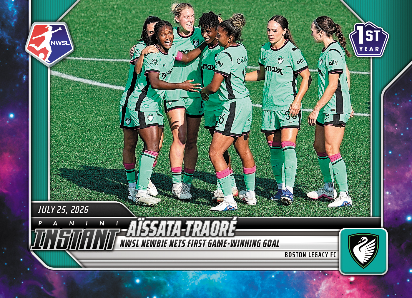 Detailed Image of Aissata Traore - 2026 Panini Instant NWSL #116 - Galaxy 1/1