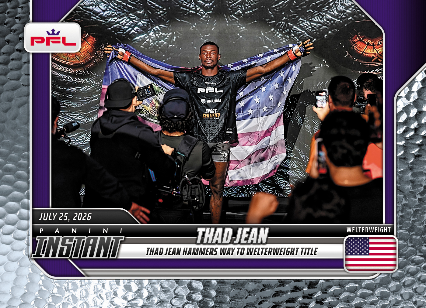 Detailed Image of Thad Jean - 2026 Panini Instant PFL #26 - Metallic /5