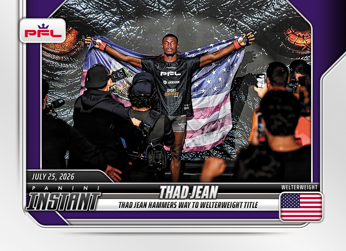 Detailed Image of Thad Jean - 2026 Panini Instant PFL #26 - Base Card
