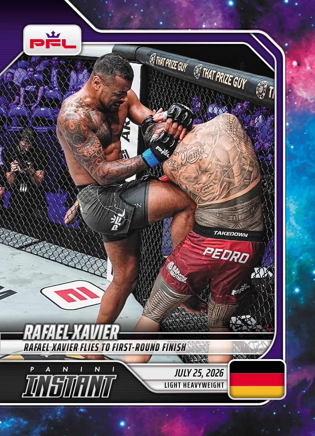 Detailed Image of Rafael Xavier - 2026 Panini Instant PFL #27 - Galaxy 1/1