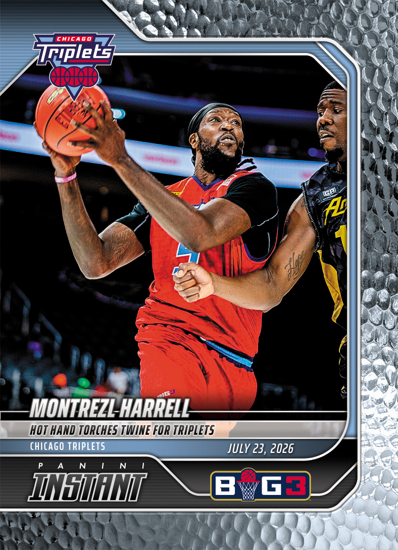 Detailed Image of Montrezl Harrell - 2026 Panini Instant Big3 #27 - Metallic /5