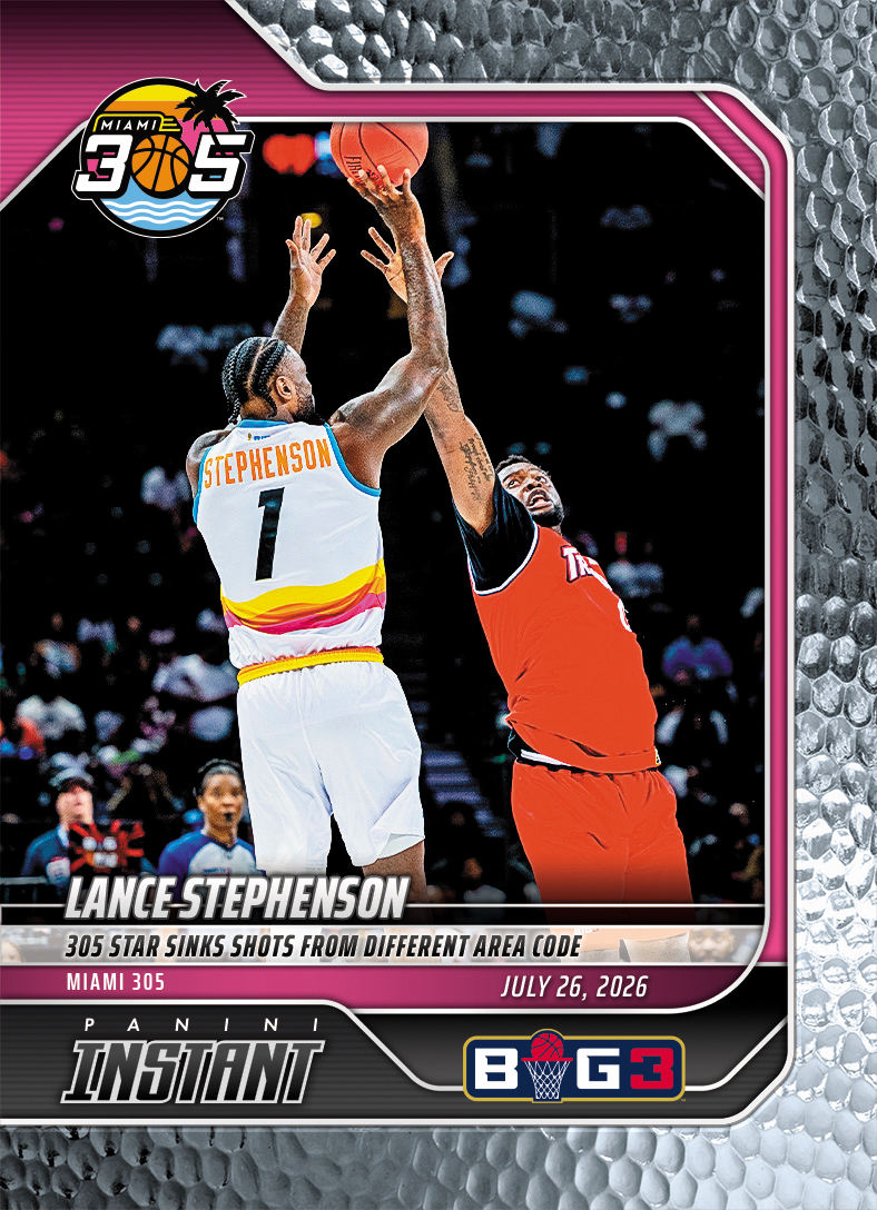 Detailed Image of Lance Stephenson - 2026 Panini Instant Big3 #28 - Metallic /5