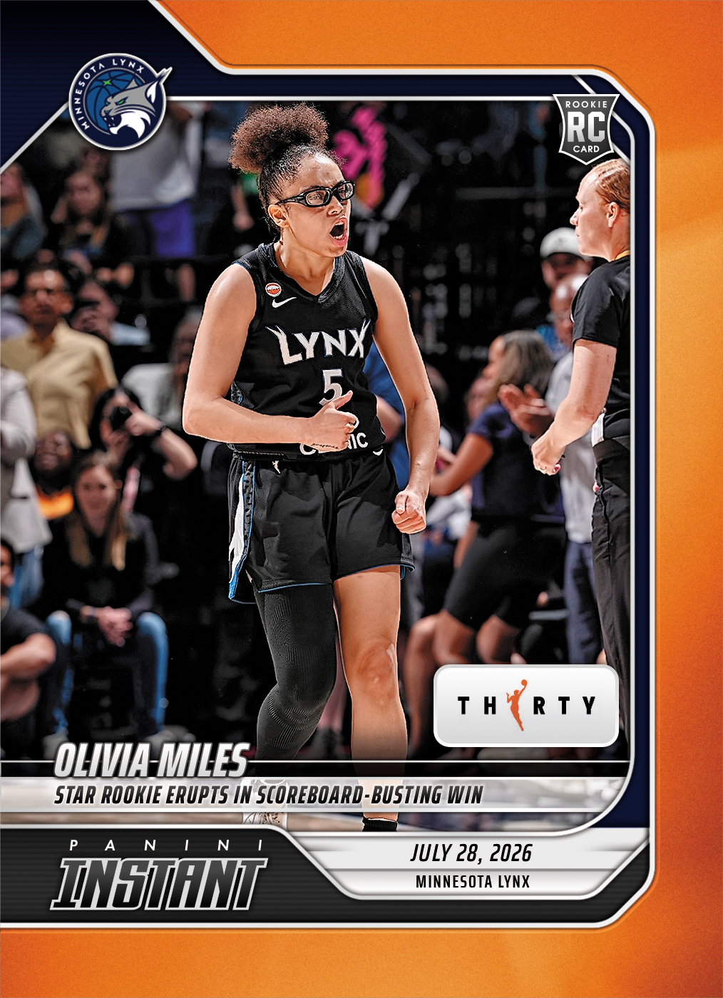 Detailed Image of Olivia Miles - 2026 Panini Instant WNBA #267 - 30th Anniversary /30