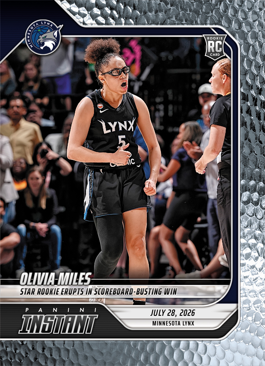 Detailed Image of Olivia Miles - 2026 Panini Instant WNBA #267 - Metallic /5