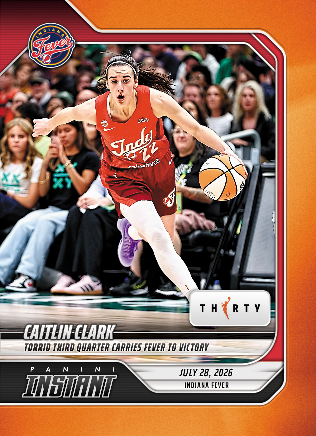 Detailed Image of Caitlin Clark - 2026 Panini Instant WNBA #268 - 30th Anniversary /30
