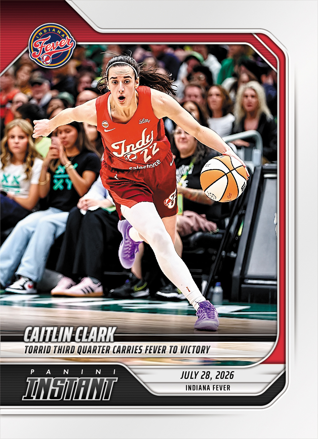 Detailed Image of Caitlin Clark - 2026 Panini Instant WNBA #268 - Base Card 25-pack