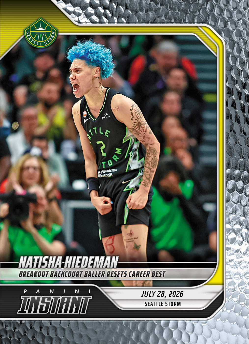 Detailed Image of Natisha Hiedeman - 2026 Panini Instant WNBA #269 - Metallic /5