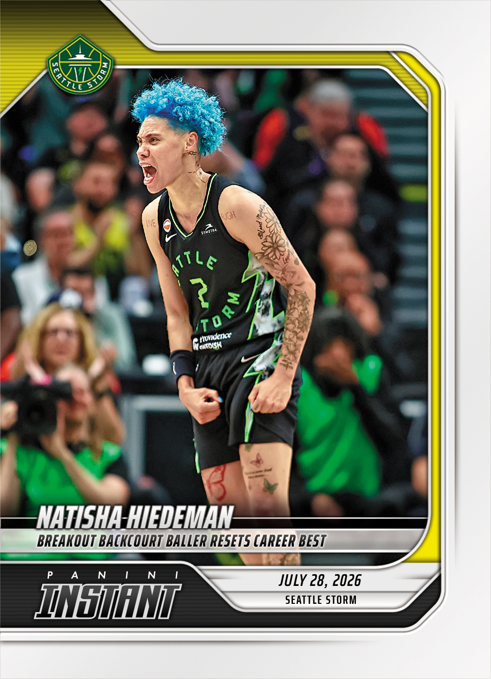 Detailed Image of Natisha Hiedeman - 2026 Panini Instant WNBA #269 - Base Card 5-pack