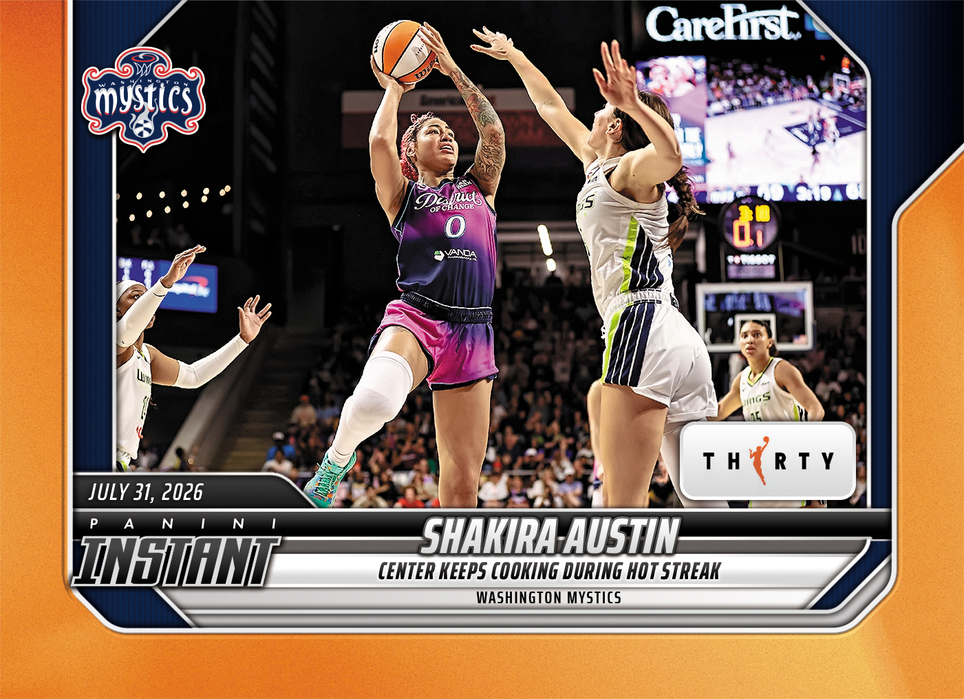 Detailed Image of Shakira Austin - 2026 Panini Instant WNBA #274 - 30th Anniversary /30