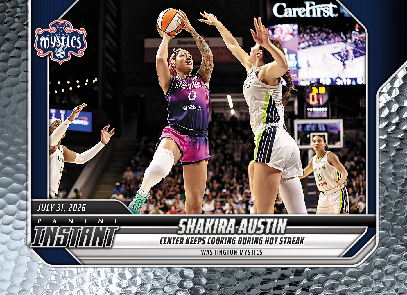 Detailed Image of Shakira Austin - 2026 Panini Instant WNBA #274 - Metallic /5