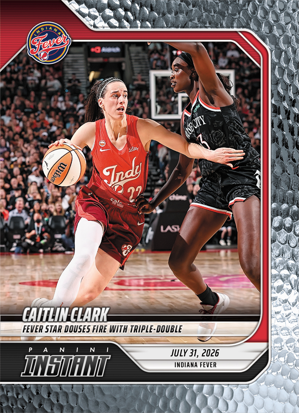 Detailed Image of Caitlin Clark - 2026 Panini Instant WNBA #275 - Metallic /5