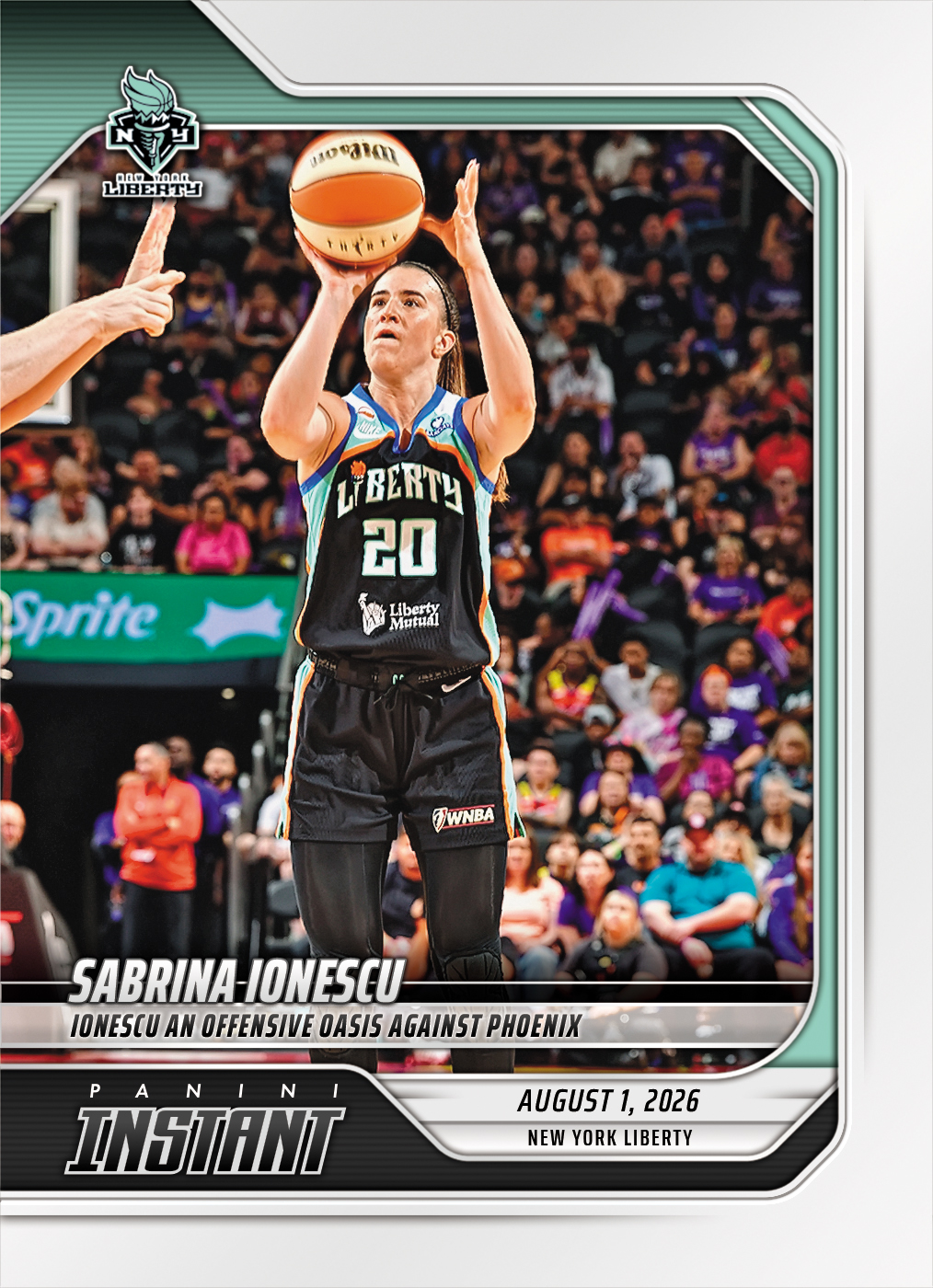Detailed Image of Sabrina Ionescu - 2026 Panini Instant WNBA #277 - Base Card