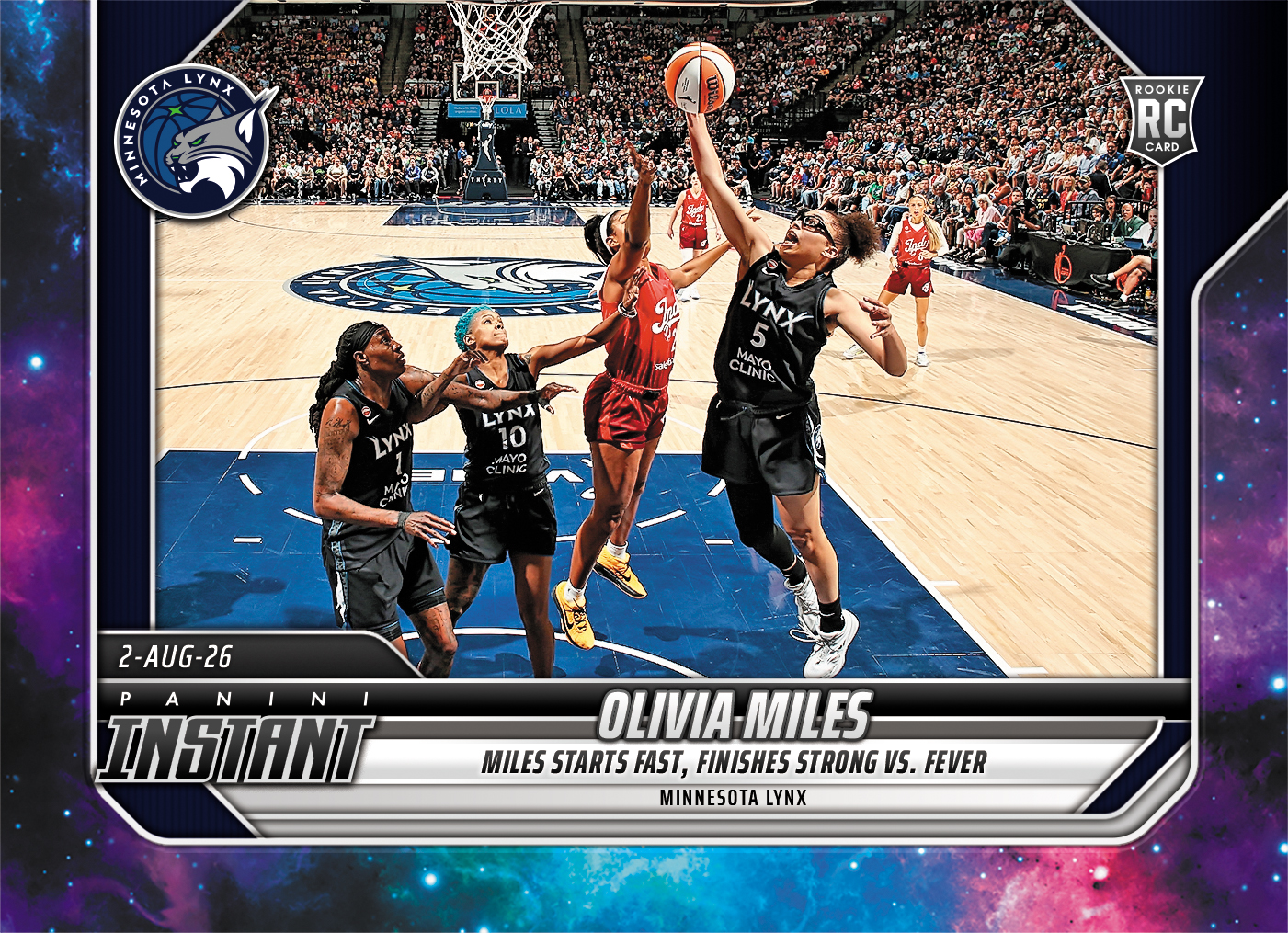 Detailed Image of Olivia Miles - 2026 Panini Instant WNBA #278 - Galaxy 1/1