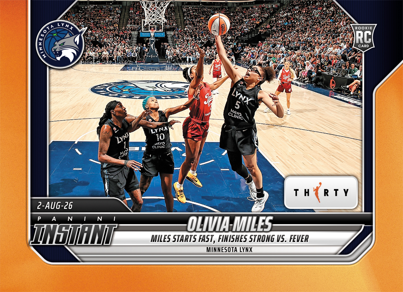 Detailed Image of Olivia Miles - 2026 Panini Instant WNBA #278 - 30th Anniversary /30