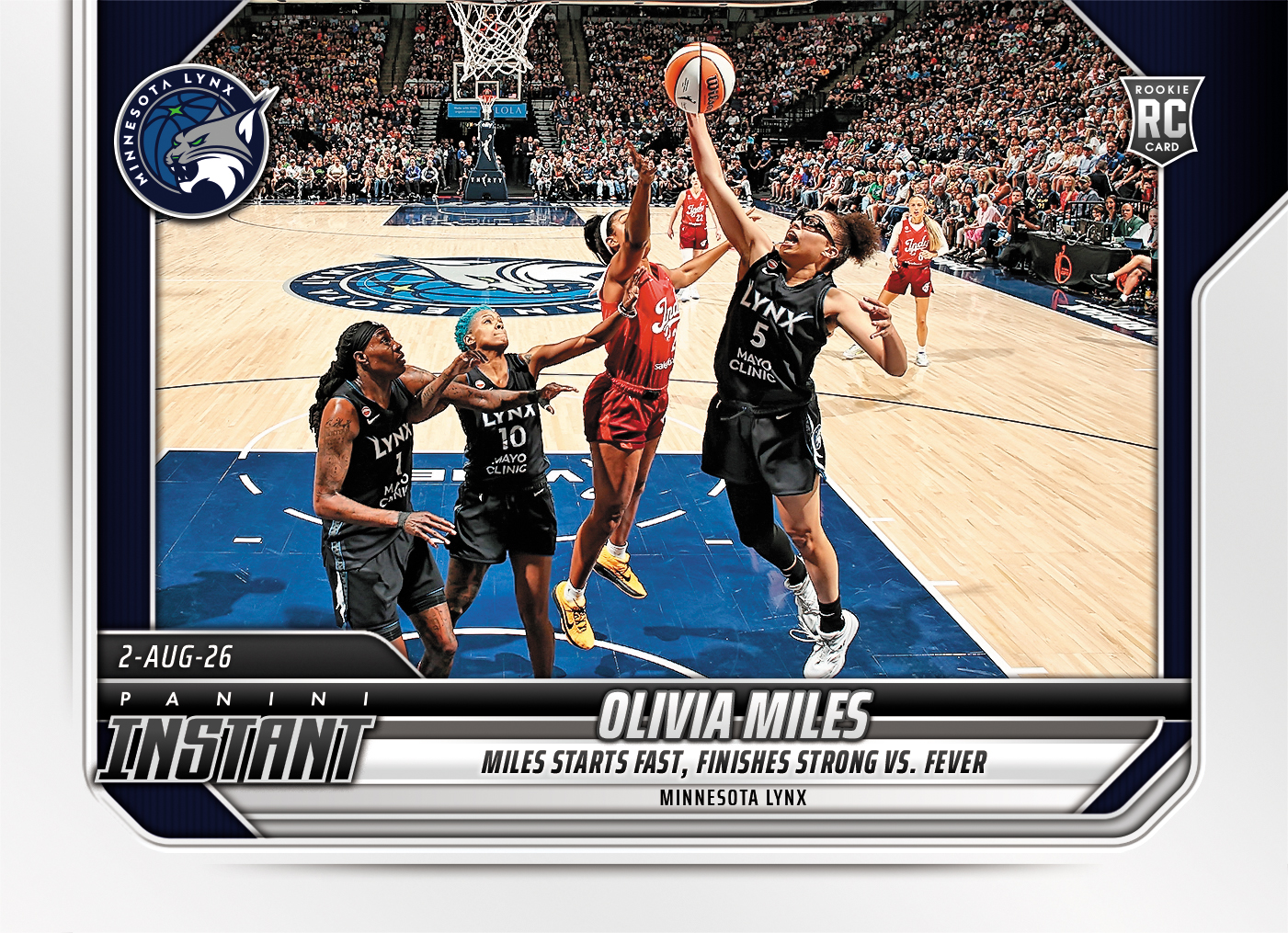 Detailed Image of Olivia Miles - 2026 Panini Instant WNBA #278 - Base Card 25-pack