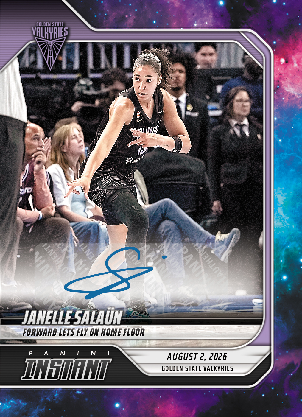 Detailed Image of Janelle Salaun - 2026 Panini Instant WNBA #281 - Galaxy 1/1 Auto