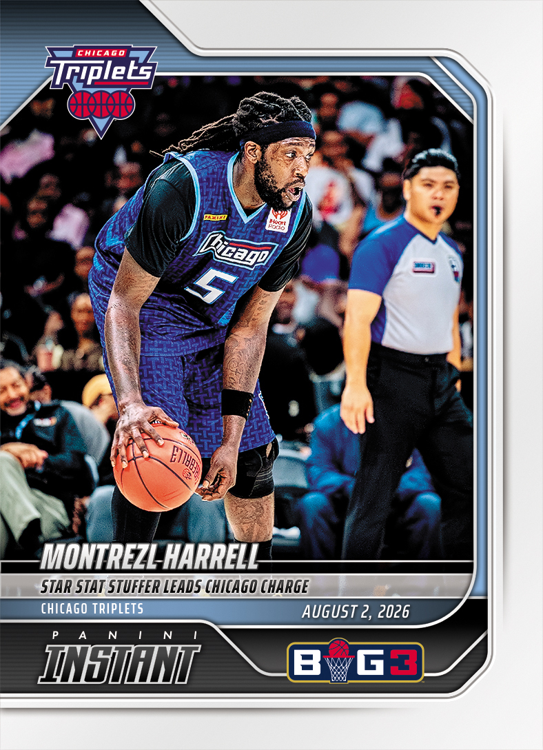 Detailed Image of Montrezl Harrell - 2026 Panini Instant Big3 #33 - Base Card 25-pack