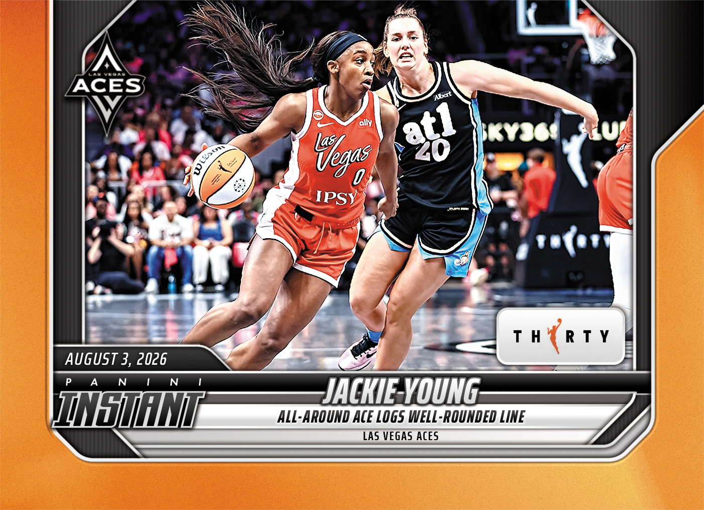 Detailed Image of Jackie Young - 2026 Panini Instant WNBA #282 - 30th Anniversary /30