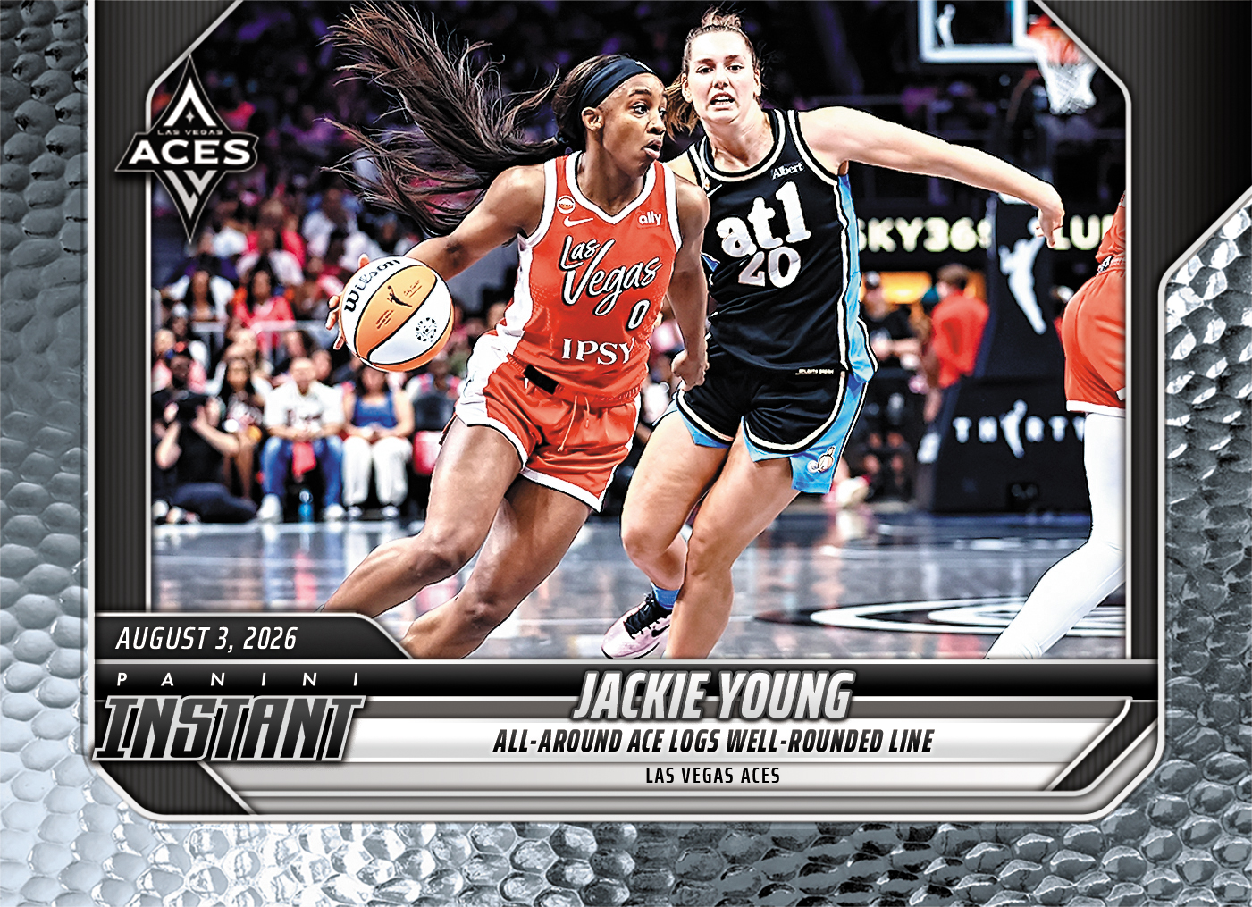 Detailed Image of Jackie Young - 2026 Panini Instant WNBA #282 - Metallic /5