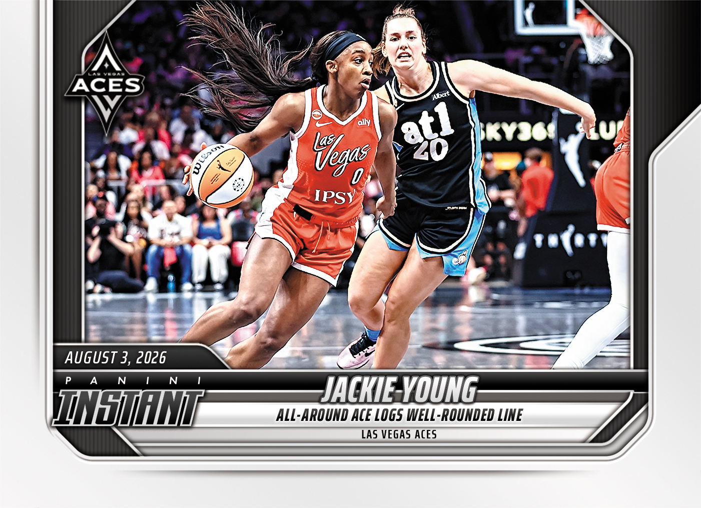 Detailed Image of Jackie Young - 2026 Panini Instant WNBA #282 - Base Card 10-pack