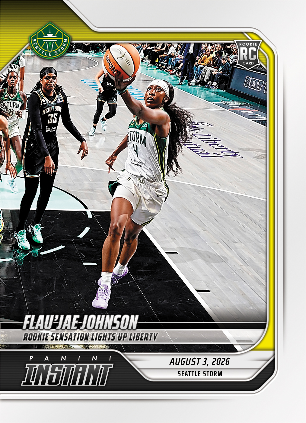 Detailed Image of Flau'jae Johnson - 2026 Panini Instant WNBA #283 - Base Card 5-pack