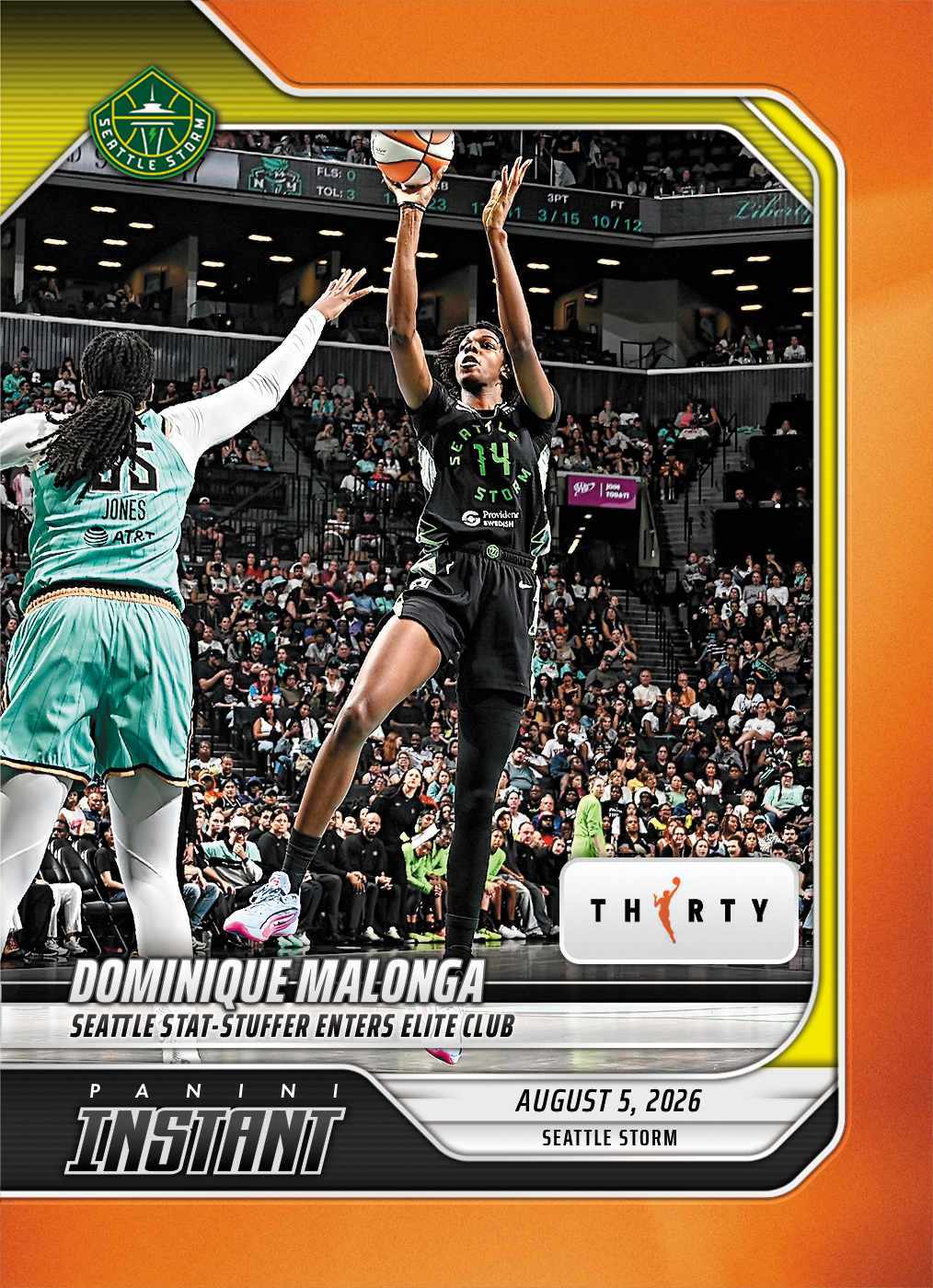 Detailed Image of Dominique Malonga - 2026 Panini Instant WNBA #285 - 30th Anniversary /30