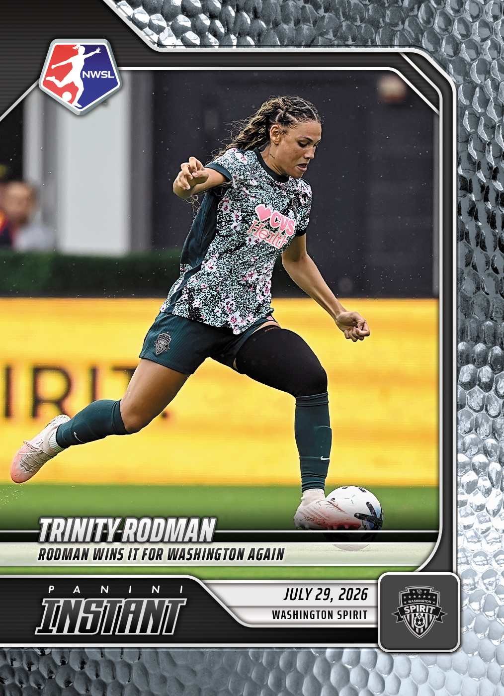 Detailed Image of Trinity Rodman - 2026 Panini Instant NWSL #122 - Metallic /5