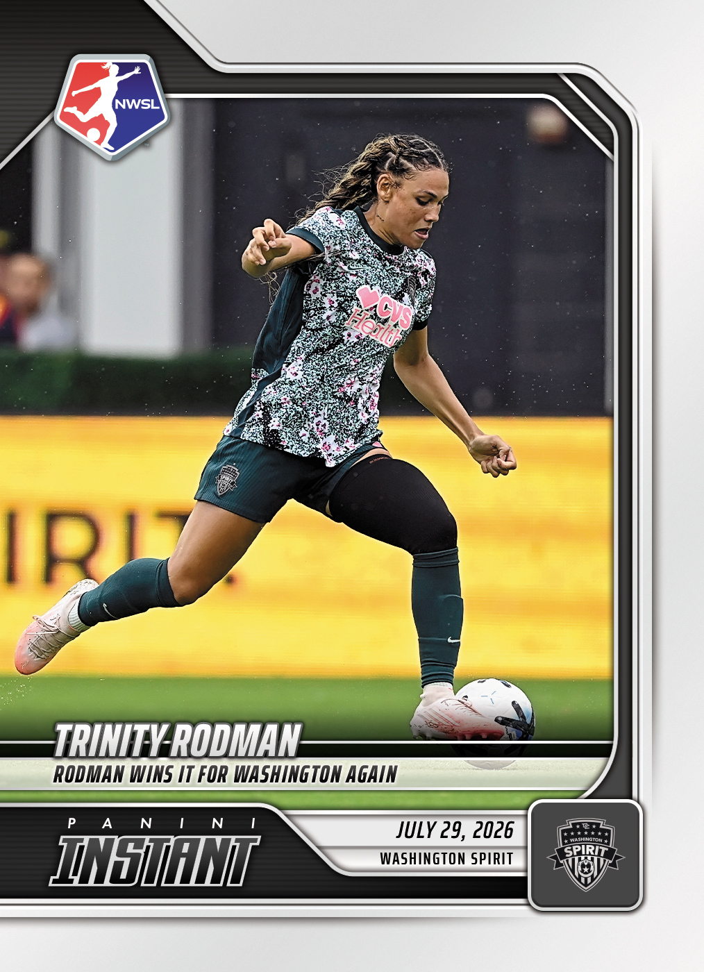 Detailed Image of Trinity Rodman - 2026 Panini Instant NWSL #122 - Base Card 5-pack