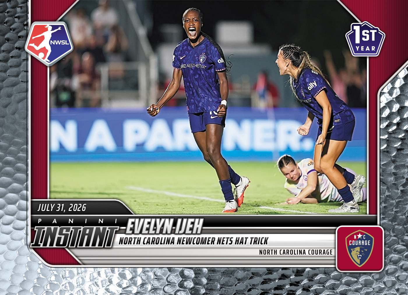 Detailed Image of Evelyn Ijeh - 2026 Panini Instant NWSL #124 - Metallic /5