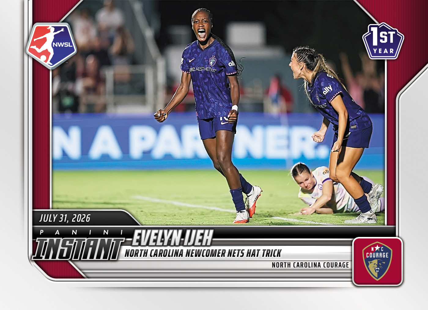 Detailed Image of Evelyn Ijeh - 2026 Panini Instant NWSL #124 - Base Card 5-pack