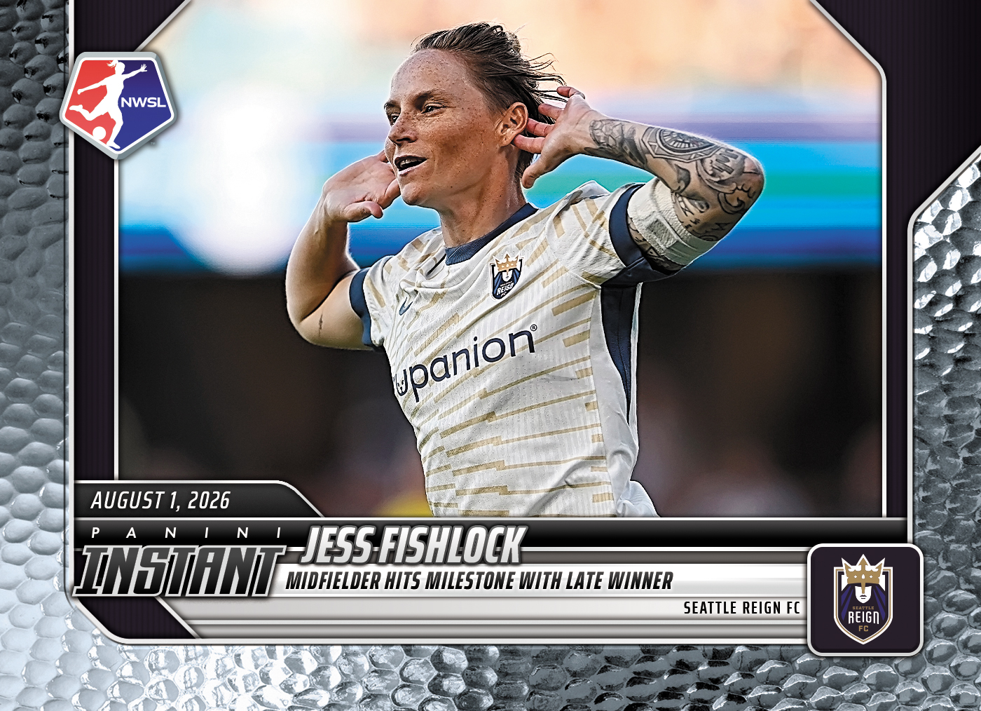Detailed Image of Jess Fishlock - 2026 Panini Instant NWSL #127 - Metallic /5
