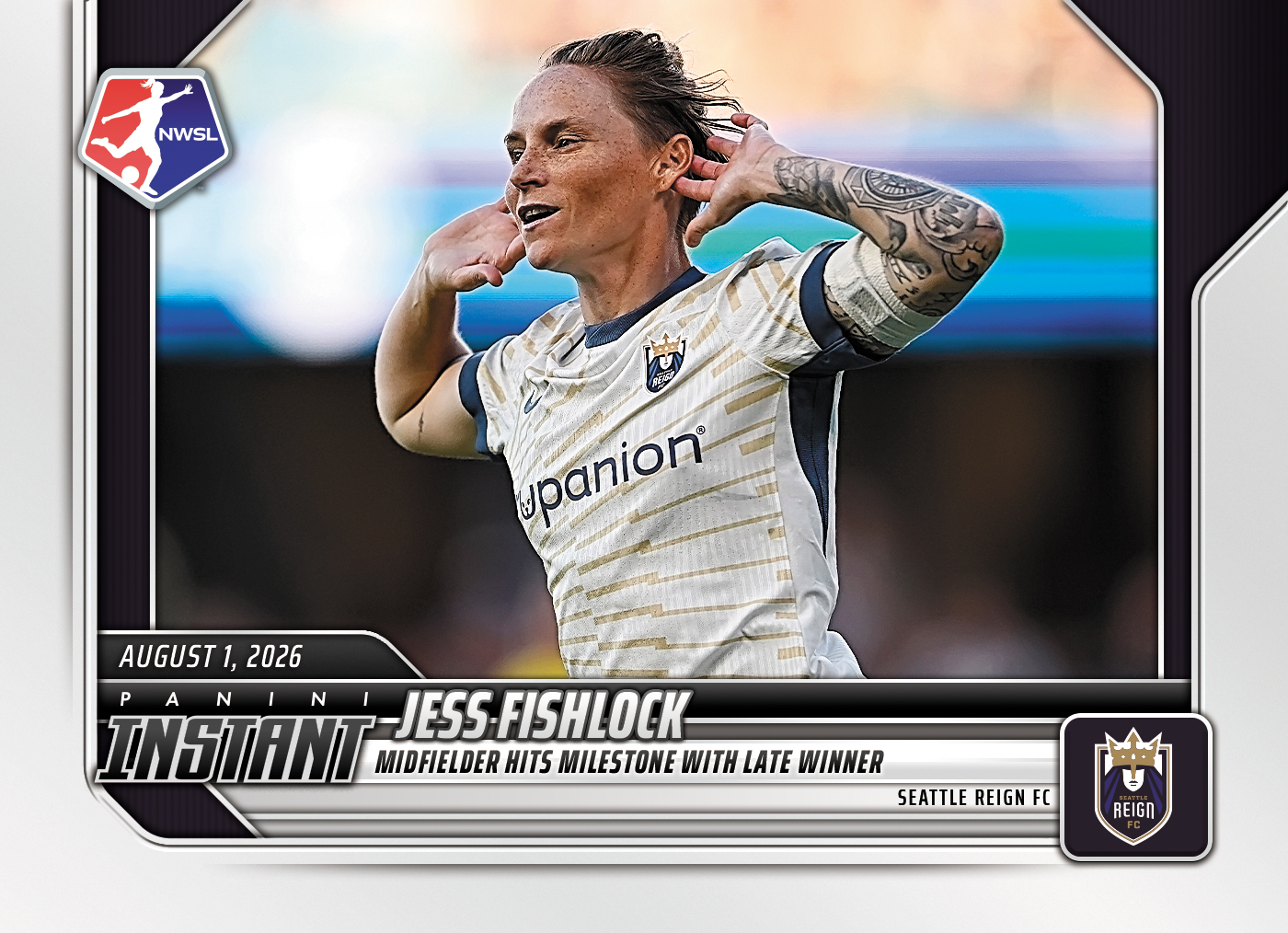Detailed Image of Jess Fishlock - 2026 Panini Instant NWSL #127 - Base Card 10-pack