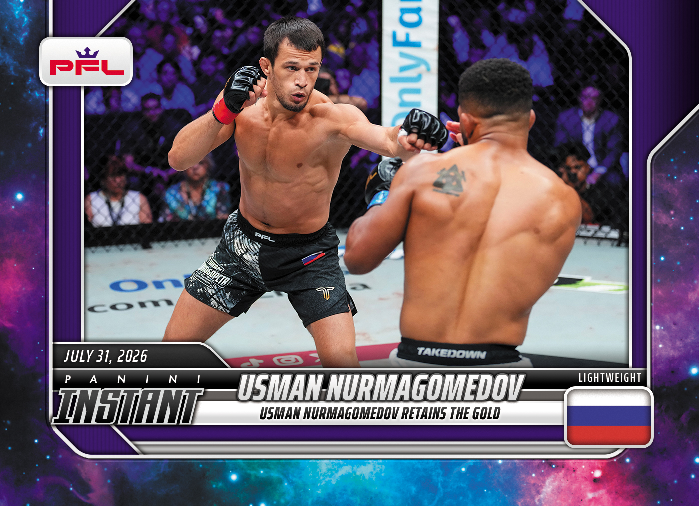 Detailed Image of Usman Nurmagomedov - 2026 Panini Instant PFL #28 - Galaxy 1/1